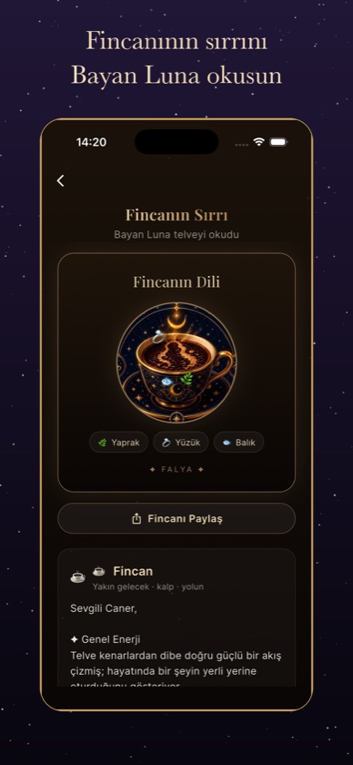 Fincan okuması ve fal kartı